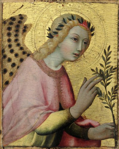Anděl zvěstování, Detail od Sano di Pietro