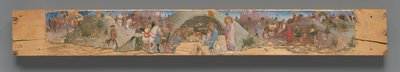 Die Anbetung der Heiligen Drei Könige mit knienden Mitgliedern der Bruderschaft od Sano di Pietro