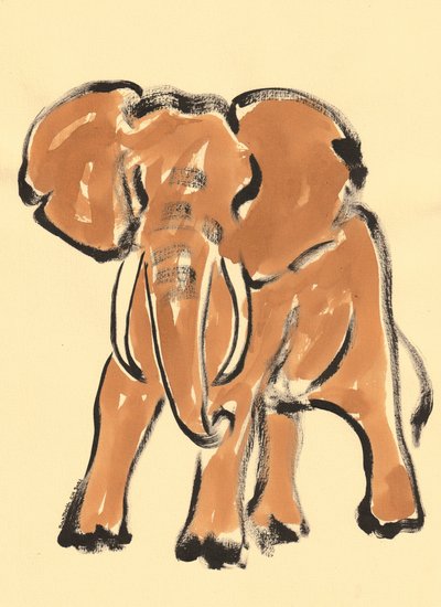 Skica afrického slona od Santhosh ch