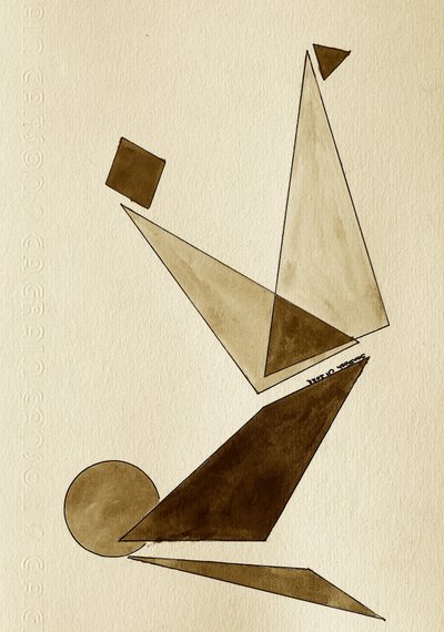 Balancující geometrická postava od Santhosh ch