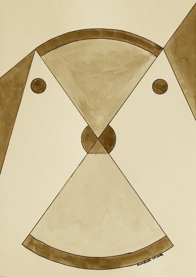 Hnědá geometrická rovnováha od Santhosh ch