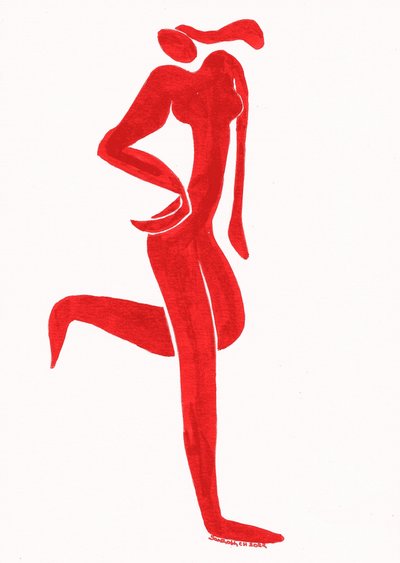 Elegantní červená postava od Santhosh ch