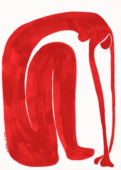 Plynulá červená postava od Santhosh ch