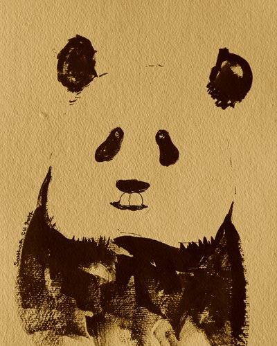 Minimalistický medvěd panda od Santhosh ch