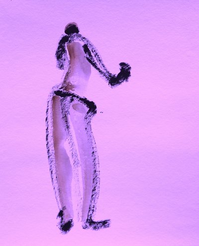 Fialová figurka „Gesture“ od Santhosh ch