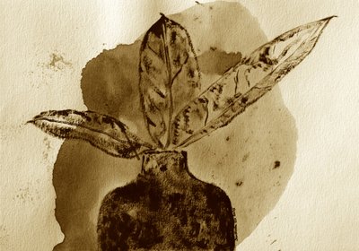 Sépiové botanické zátiší od Santhosh ch