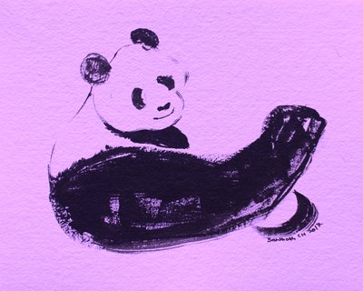 Silná panda předvádějící svaly od Santhosh ch