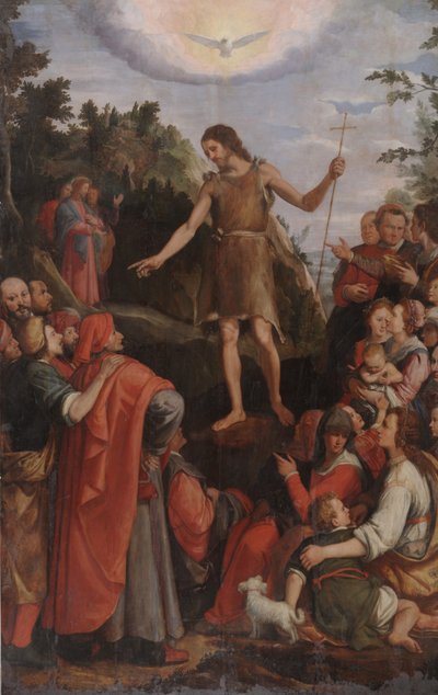 Svatý Jan Křtitel káže na poušti od Santi di Tito