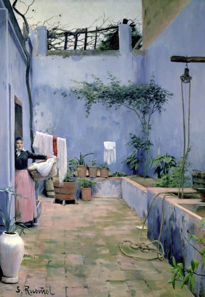 Interiér terasy (olej na plátně) od Santiago Rusinol i Prats