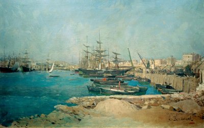 Barcelona, ​​přístav od Santiago Rusiñol