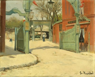 Vstup do parku Moulin de la Galette od Santiago Rusiñol