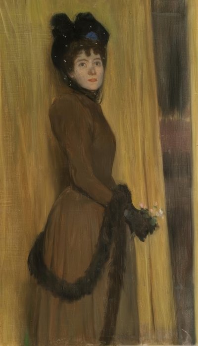 Portrét slečny Mc Flower od Santiago Rusiñol