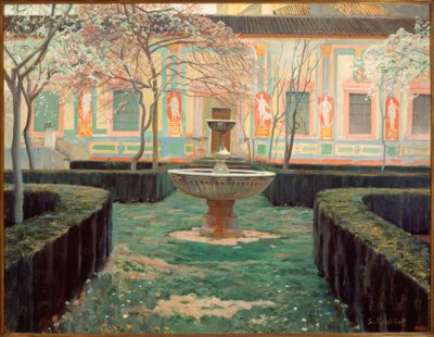 Opuštěná zahrada od Santiago Rusiñol