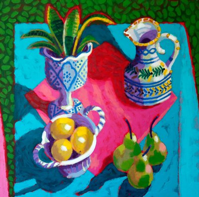 Zátiší # 56, 2025 (akryl na desce) od Sara Hayward