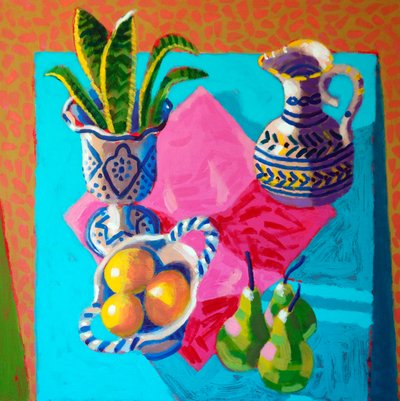 Zátiší # 57, 2025 (akryl na desce) od Sara Hayward