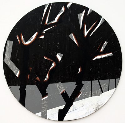 Twixt Heaven and Earth I-N (akryl na kruhové desce) od Sara Hayward