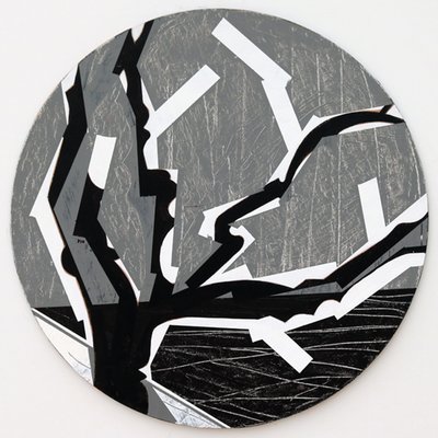 Twixt Heaven & Earth VIII-B (akryl na kruhové desce) od Sara Hayward
