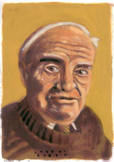 V. S Pritchett, 2008 (olej na papíře) od Sara Hayward