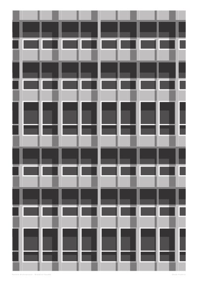 Brutalistická fasáda, 2015 (digitální) od Sarah Evans