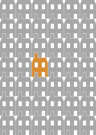 Grey Paper House_Large, 2020 (digitální) od Sarah Evans