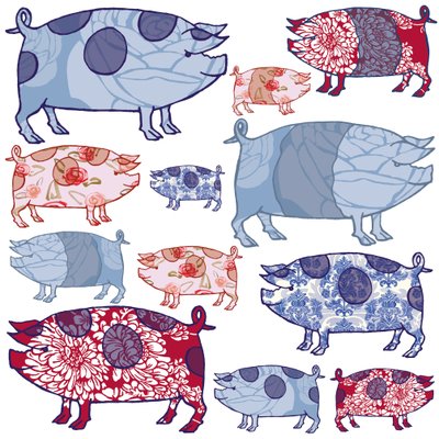 Piggy in the Middle, 2005 (digitální) od Sarah Hough