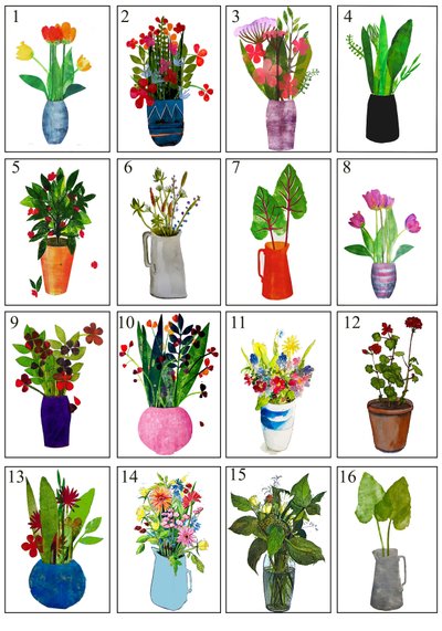 Hrnce a vázy 2021 (tuš na papíře) od Sarah Thompson-Engels