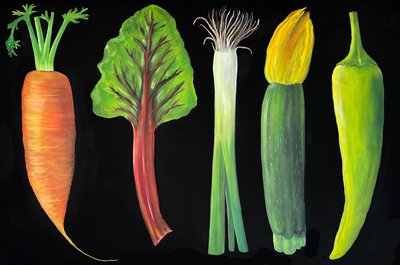 Gemüse, 2024 von Sarah Thompson-Engels