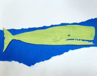 velryba, 2019 (koláž) od Sarah Thompson-Engels