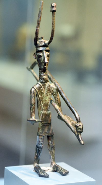 Bronzová figurka válečníka, cca 1800-1200 př.nl (bronz) od Sardinia Nuragic Civilization
