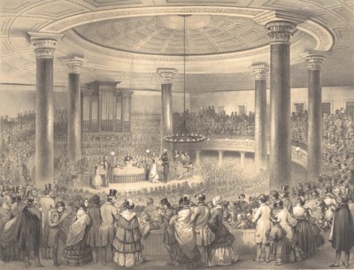 Distribuce cen American Art Union Prizes, v Tabernacle, Broadway, 24. prosince 1..., 1847 od Sarony and Co