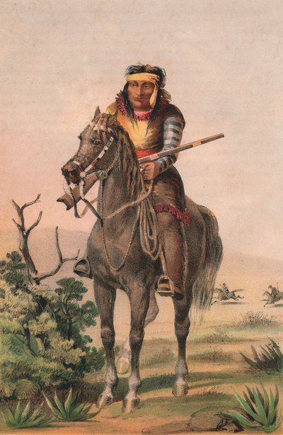 Lipan-Warrior, c1857. od Sarony and Co
