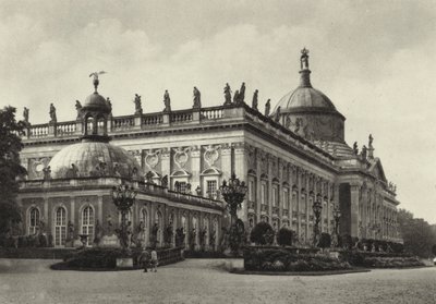 Postupim, Neues Palais; Nový palác (černobílá fotografie) od Sasha Stone