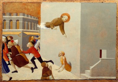 Blahoslavený Ranieri Rasini vymazává chudé z vězení ve Florencii Dřevěný obraz od Stefana di Giovanni di Console dit il Sassetta (1392-cca 1450) 15. století ne. 0,43x0,63 m od Sassetta (c.1392 1450)