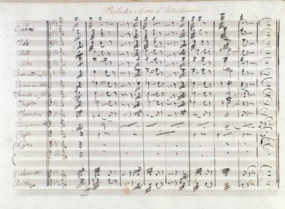 První strana předehry k opeře Il bravo od Mercadante (1842) od Saverio Mercadante