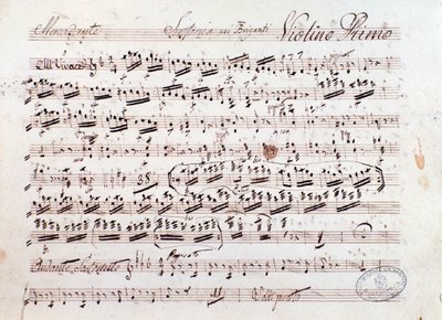 Hudební partitura opery The Brigands od Mercadante (1836) od Saverio Mercadante