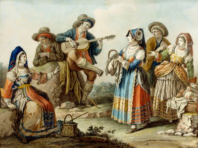 Neapolská píseň, 1882 od Saviero Xavier della Gatta