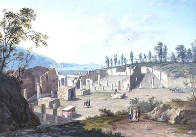 Velcí turisté na ruinách Pozzuoli nedaleko Neapole od Saviero Xavier della Gatta