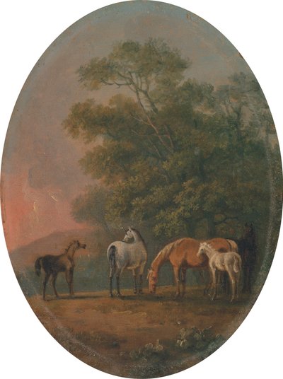 Mares and Foals [1795, Royal Academy of Arts, Londýn, katalog výstavy] od Sawrey Gilpin