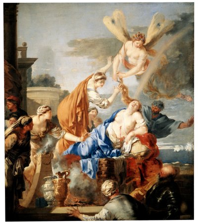Smrt Dido, c1637-c1640 od Sébastien Bourdon