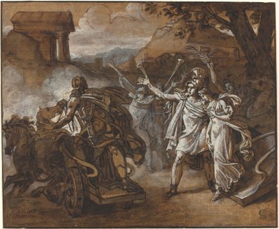 Castor a Pollux zachraňují Helenu od Sébastien Louis Guillaume Norblin de la Gourdaine