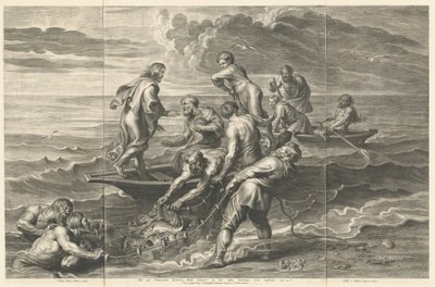 Zázračný návrh ryb od Schelte Adams Bolswert after Sir Peter Paul Rubens