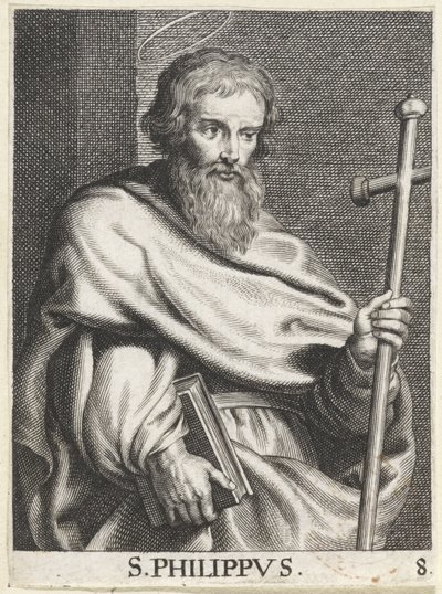 H. Philippus S. Philippus (název na objektu) Kristus, Maria a apoštolové (název série) od Schelte Adamsz. Bolswert (possibly)