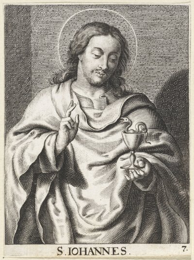 Svatý Jan Evangelista S. Johannes (titul na předmětu) Kristus, Maria a apoštolové (název série) od Schelte Adamsz. Bolswert (possibly)
