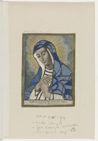 Žadatel se setkal s Marií Maria Mater Dei Královna nebes (titul na předmětu) od Schelte Adamsz. Bolswert