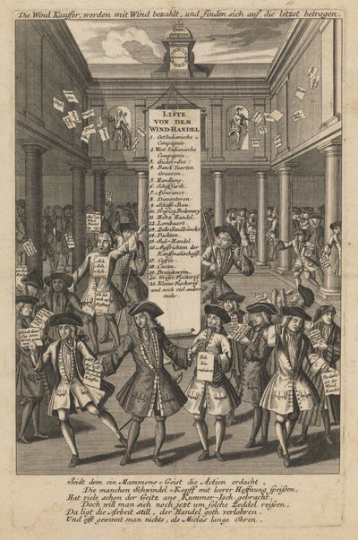 Obchodníci s větrem vyhazují peníze..., asi 1720 od Schmid