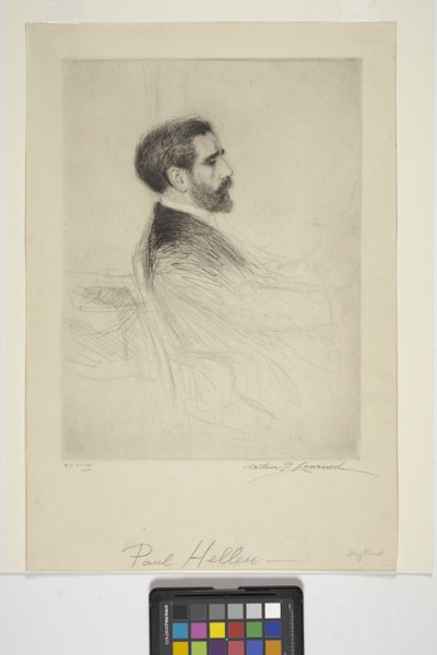 Portrét Paula Helleua (inkoust) od School American
