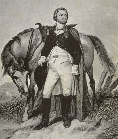 Portrét Nathanaela Greena (litho) od School American