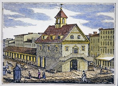 The Old Court House of Philadelphia (barevné lito) od School American