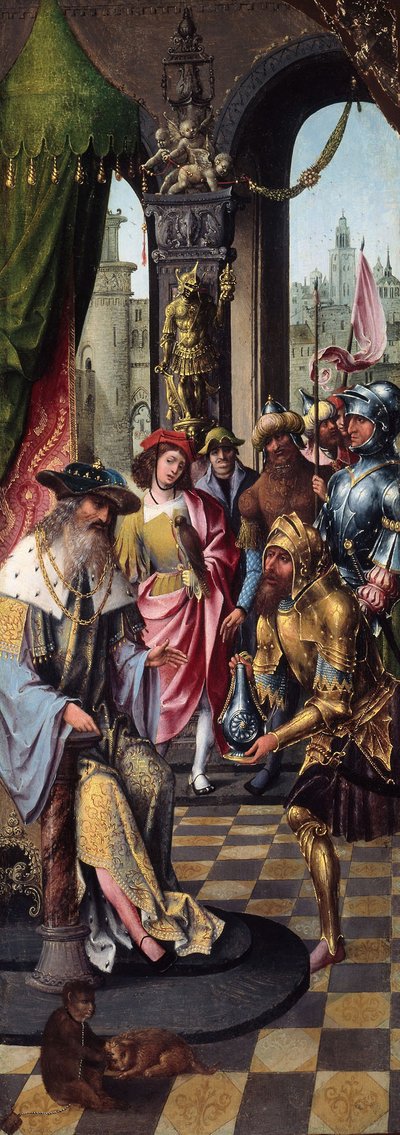Král David přijímá betlémskou cisternu od School Antwerp