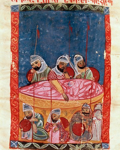 Stráže u hrobu Kristova (Miniatura od School Armenian